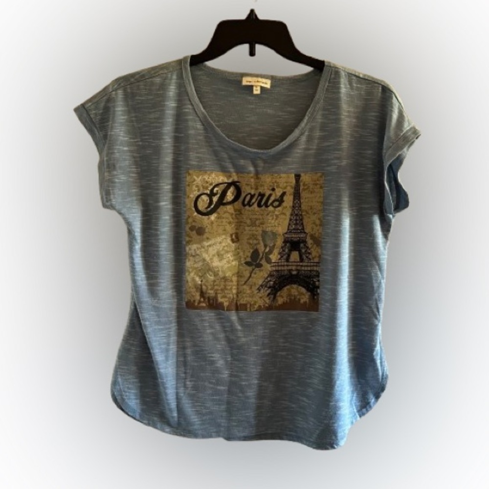🇫🇷 Sugar & Diamonds “Paris” Graphic Tee XL — Effortless Chic Meets Everyday Ease
